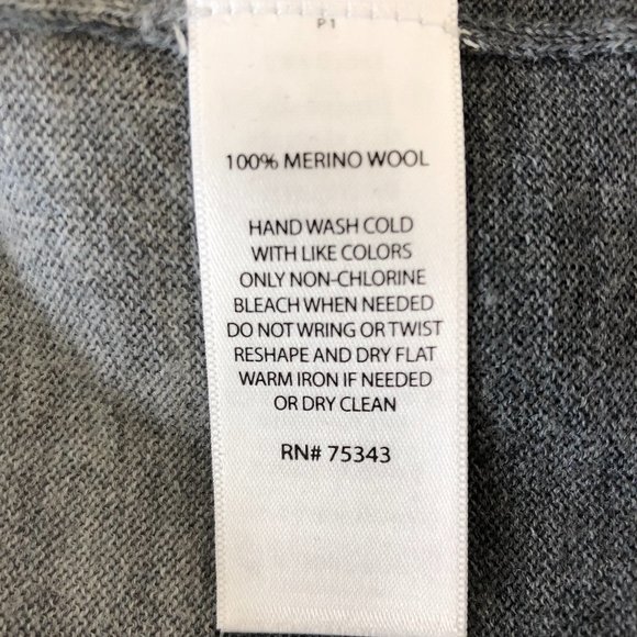 Grey and Yellow Striped Wool Crewneck Sweater - Picture 7 of 7